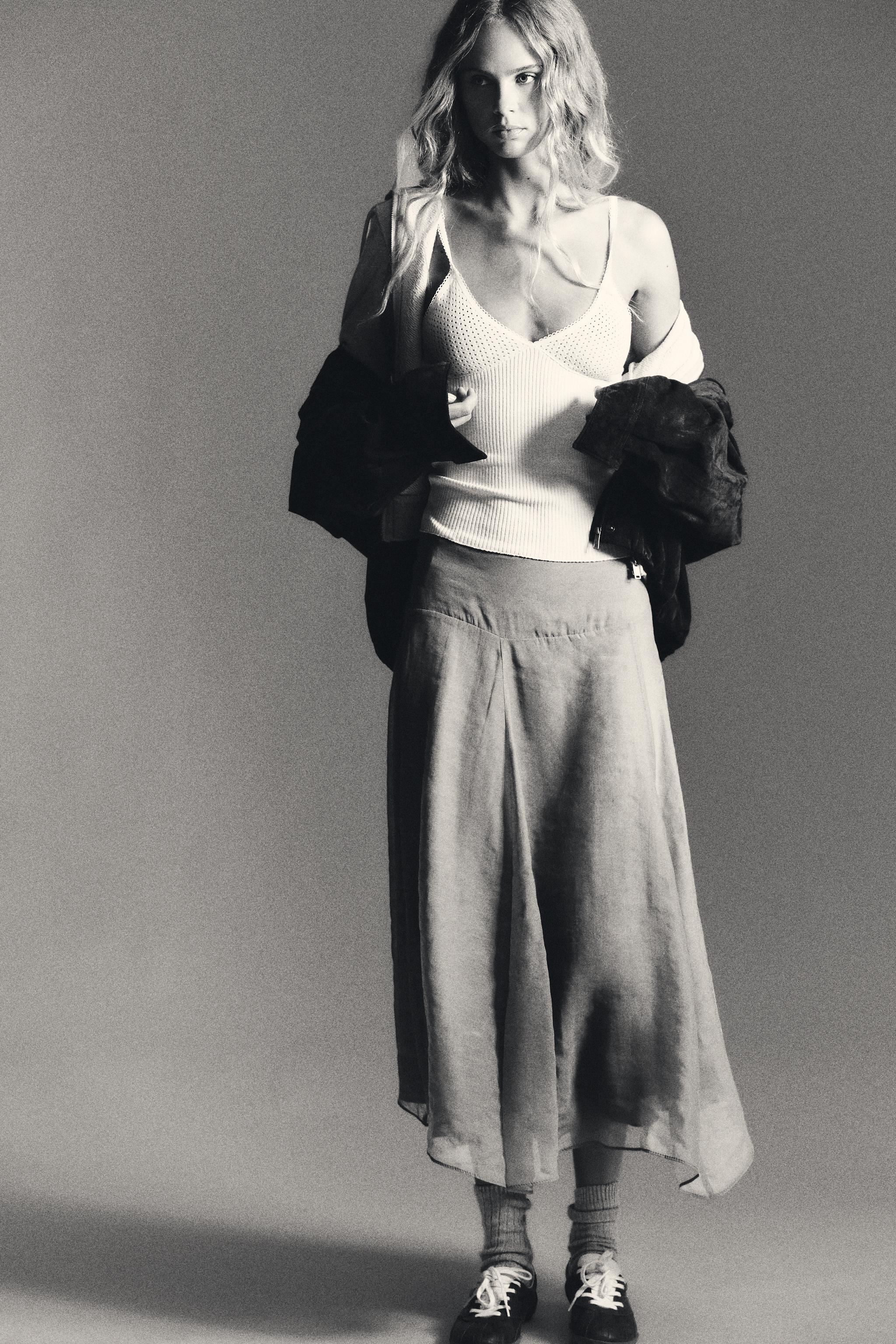 JUPE MIDI DOUBLE ÉPAISSEUR